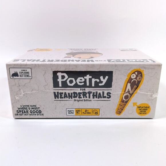 Poetry For Neanderthals a Word Game by Exploding Kittens Ages 7+ New Sealed - Picture 2 of 4